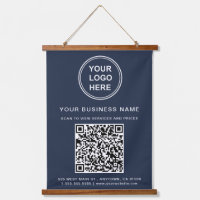 Code QR du logo de l'entreprise Bleu