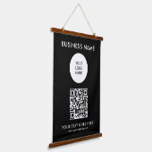 Tapisserie Suspendue Code QR personnalisé Modèle de texte du logo profe (Angulaire)