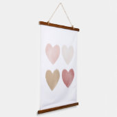 Tapisserie Suspendue Coeurs d'aquarelle neutres (Angulaire)