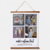 Tapisserie Suspendue Collage De 4 Photo - Texte De Famille En Bas - Bla (Recto)