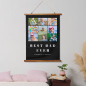 Tapisserie Suspendue Collage photo Best Dad 9 (Chambre à coucher)