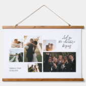 Tapisserie Suspendue Collage photo mariage simple et moderne (Devant)