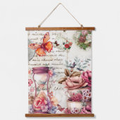 Tapisserie Suspendue Collage vintage aquarelle (Recto)