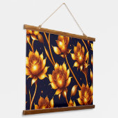 Tapisserie Suspendue Collection de Roses d'or de luxe moderne (Angulaire)