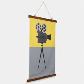 Tapisserie Suspendue Colorblock Caméra Retro Hollywood (Angulaire)