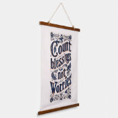 Tapisserie Suspendue Comte Bénédictions Pas Inquiétudes Typographie Déc (Angulaire)