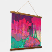 Tapisserie Suspendue Conception abstraite du Rose double prise (Angulaire)