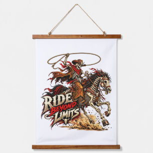 Tapisserie Suspendue Conception de cow-boy squelette western Ride Beyon