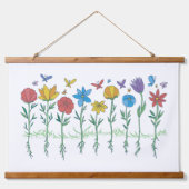 Tapisserie Suspendue Conception de fleurs en croissance (Devant)