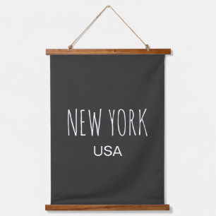 Tapisserie Suspendue Conception de typographie minimaliste New York USA