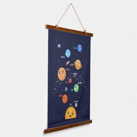 Tapisserie Suspendue Conception du système solaire (Angulaire)