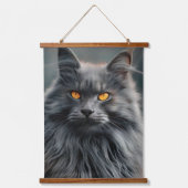 Tapisserie Suspendue Conception majestueuse de portraits de chats long- (Recto)