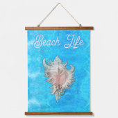 Tapisserie Suspendue Conch Shell "Beach Life" (Recto)