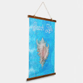 Tapisserie Suspendue Conch Shell "Beach Life" (Angulaire)