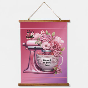 Tapisserie Suspendue Condo Bienvenue Baker's Palace Pink Throw Pillow