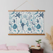 Tapisserie Suspendue Coques de mer sur le blanc (Chambre à coucher)