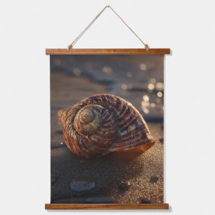 Tapisserie Suspendue Coquillage en spirale lumineux avec l'art des lumi