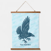 Tapisserie Suspendue Corbeau bleu dansant (Recto)