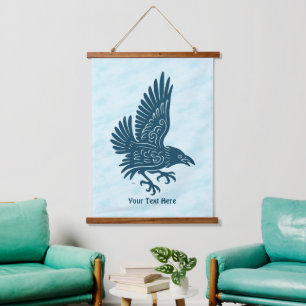 Tapisserie Suspendue Corbeau bleu dansant