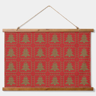 Tapisserie Suspendue Cosy sapin de Noël affreux pull à damiers motif