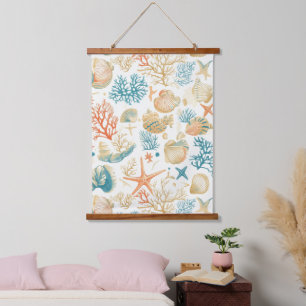 Tapisserie Suspendue Côtière rustique - Coquillages, Starfish, Reef (9)