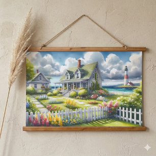Tapisserie Suspendue Cottage avec vue sur le phare