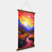 Tapisserie Suspendue Coucher de soleil Ai (Angulaire)