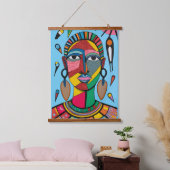 Tapisserie Suspendue couleur masque africain (Chambre à coucher)