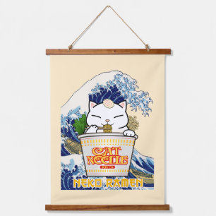 Tapisserie Suspendue Coupe Noodle Ramen Chat