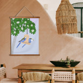 Tapisserie Suspendue Couple mignon Parrots Joués Rosellas