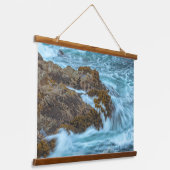 Tapisserie Suspendue Crashing Ocean Waves on Rocky Shore (Angulaire)