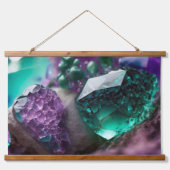 Tapisserie Suspendue Crystals Ruby Amethyst Gemstones (Recto)