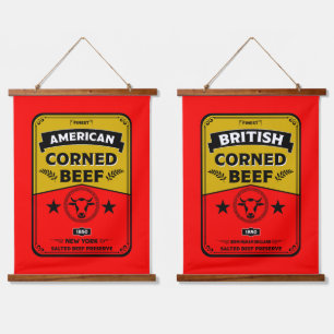 Tapisserie Suspendue Cuisine corned-beef vintage