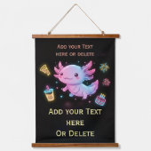 Tapisserie Suspendue Custom Axolotl Cute Glowing Party Wall Tapestry (Recto)