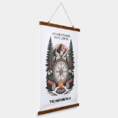 Tapisserie Suspendue Custom Name & Text Camping (Angulaire)