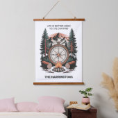 Tapisserie Suspendue Custom Name & Text Camping (Chambre à coucher)