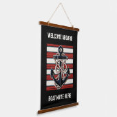 Tapisserie Suspendue Custom Text Nautical Anchor (Angulaire)