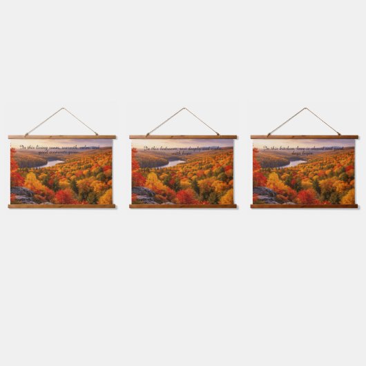 Tapisserie Suspendue Customizable Autumn Wall Tapestry Set Home Gift (Tripler)