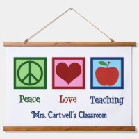 Cute Custom Enseignant Classe Paix Amour Enseignem
