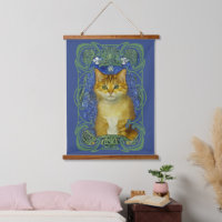 Cute Kitten au style Art Nouveau Vintage