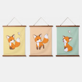 Tapisserie Suspendue Cute Little Foxes Set de 3 (Tripler)