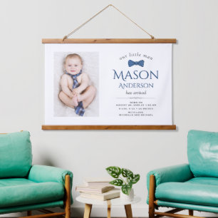 Tapisserie Suspendue Cute Little Man   Annonce de naissance photo de ga