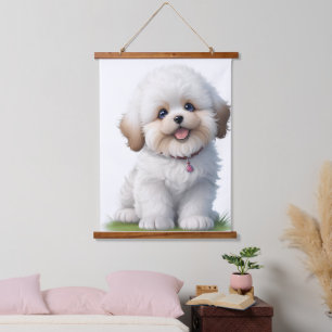 Tapisserie Suspendue Cute Little Shih Tzu Amoureux des chiens chiot