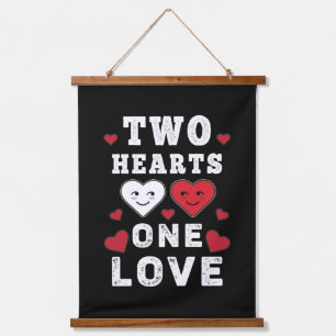 Tapisserie Suspendue Cute Two Hearts One Love Anniversaire Saint-Valent