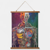 Tapisserie Suspendue Cyborg anatomique Abstrait (Recto)