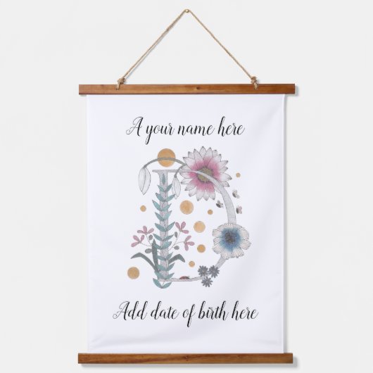 Tapisserie Suspendue D décoré personnalisable (Recto)