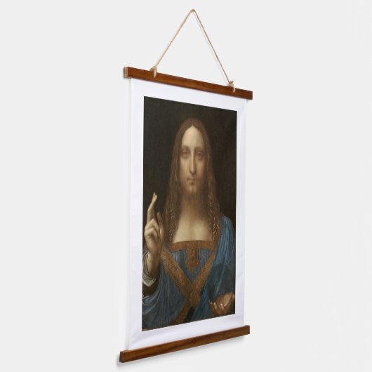 Tapisserie Suspendue Da Vinci, Sauveur du Monde, Salvator Mundi (Angulaire)