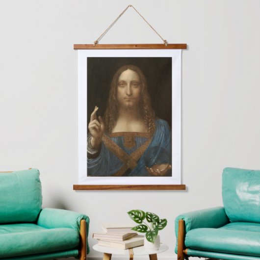 Tapisserie Suspendue Da Vinci, Sauveur du Monde, Salvator Mundi (Salon)