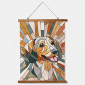 Tapisserie Suspendue Dachshund chien - Doxie -mosaïque colorée (Recto)