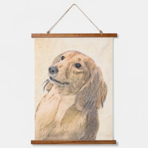 Tapisserie Suspendue Dachshund (Longhaerien) Peinture - Art Chien origi